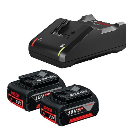 Kit Bosch 2 Baterías 18V 4,0 Ah + Cargador GAL 18V-40 127V