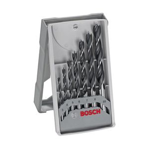 Juego de Brocas para Madera Bosch 3 Puntas 3-10mm 7 und.