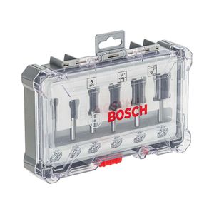 Juego de fresas rectas Bosch Standard vástago de 1/4" 6 pzs