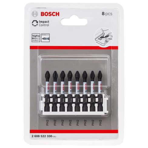 Punta Phillips PH2 Bosch Impact Control 50mm 8 unidades