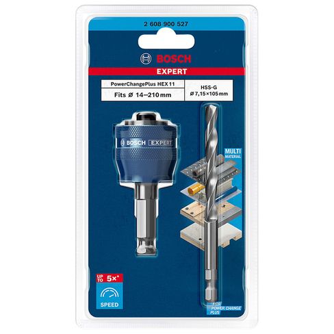 Adaptador para Brocasierra Bosch EXPERT PowerChange Plus con broca HSS-G 7,1mm