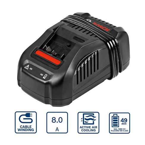 Cargador rápido de baterías 18V Bosch GAL 1880 CV, 127V